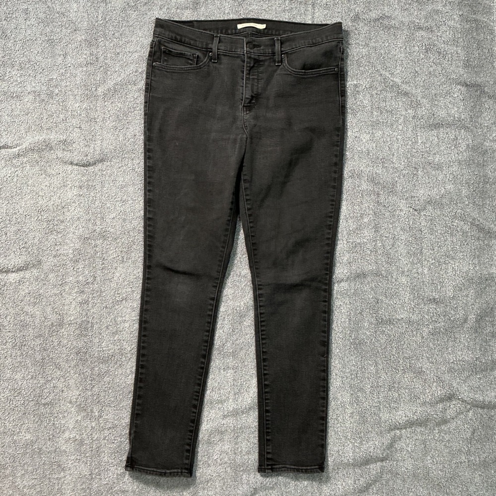 Levis 311 Vintage Shaping Skinny Jeans Women 31x30 Black Mid Rise Stretch Denim
